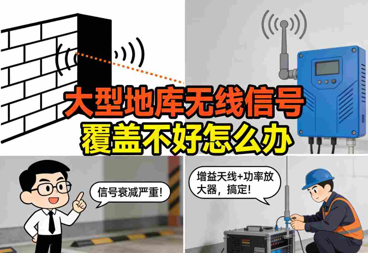 地库混凝土结构对无线信号的屏蔽效应示意图