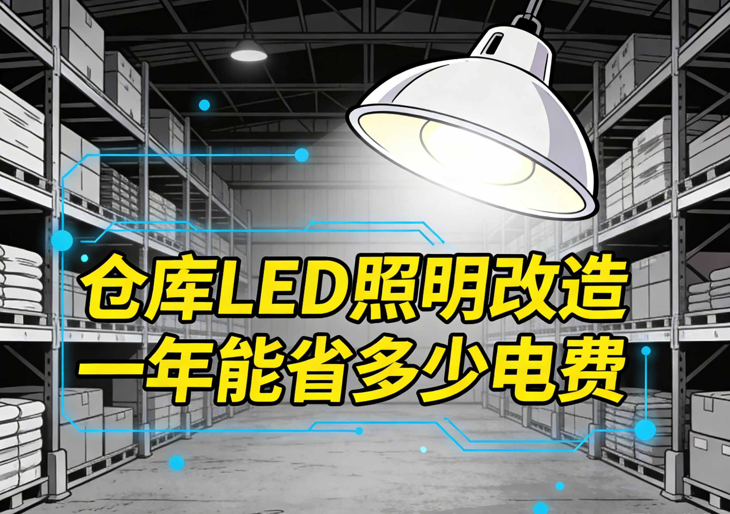 仓库LED照明改造一年能省多少电费