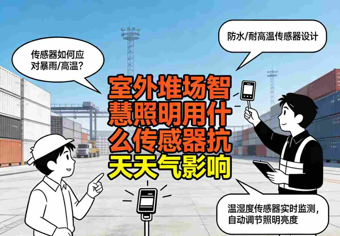 微波雷达传感器室外堆场安装示意图