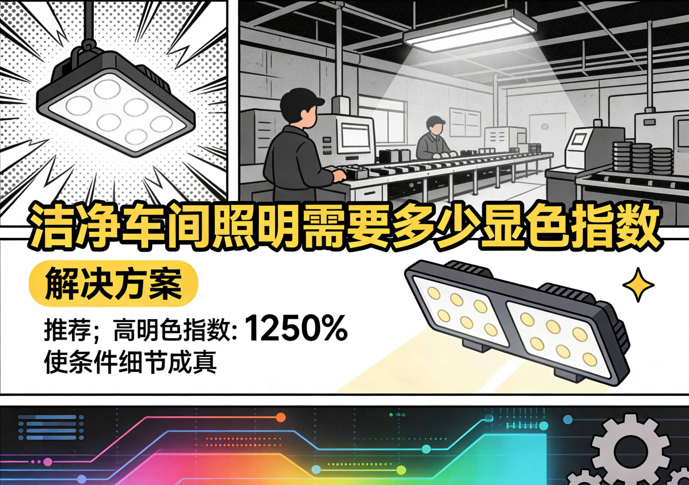 洁净车间照明需要多少显色指数1