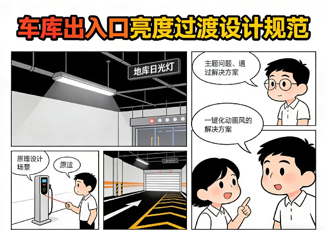 车库出入口亮度过渡实际效果展示