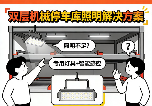 双层机械停车库专用照明灯具实景效果