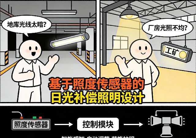 基于照度传感器的日光补偿照明效果对比图