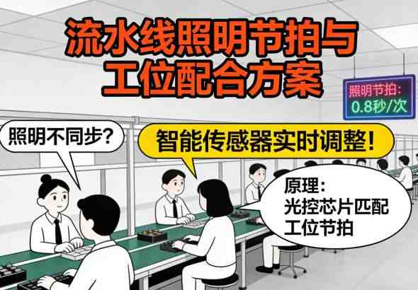 精细装配工位照明示意图 工位定制照明