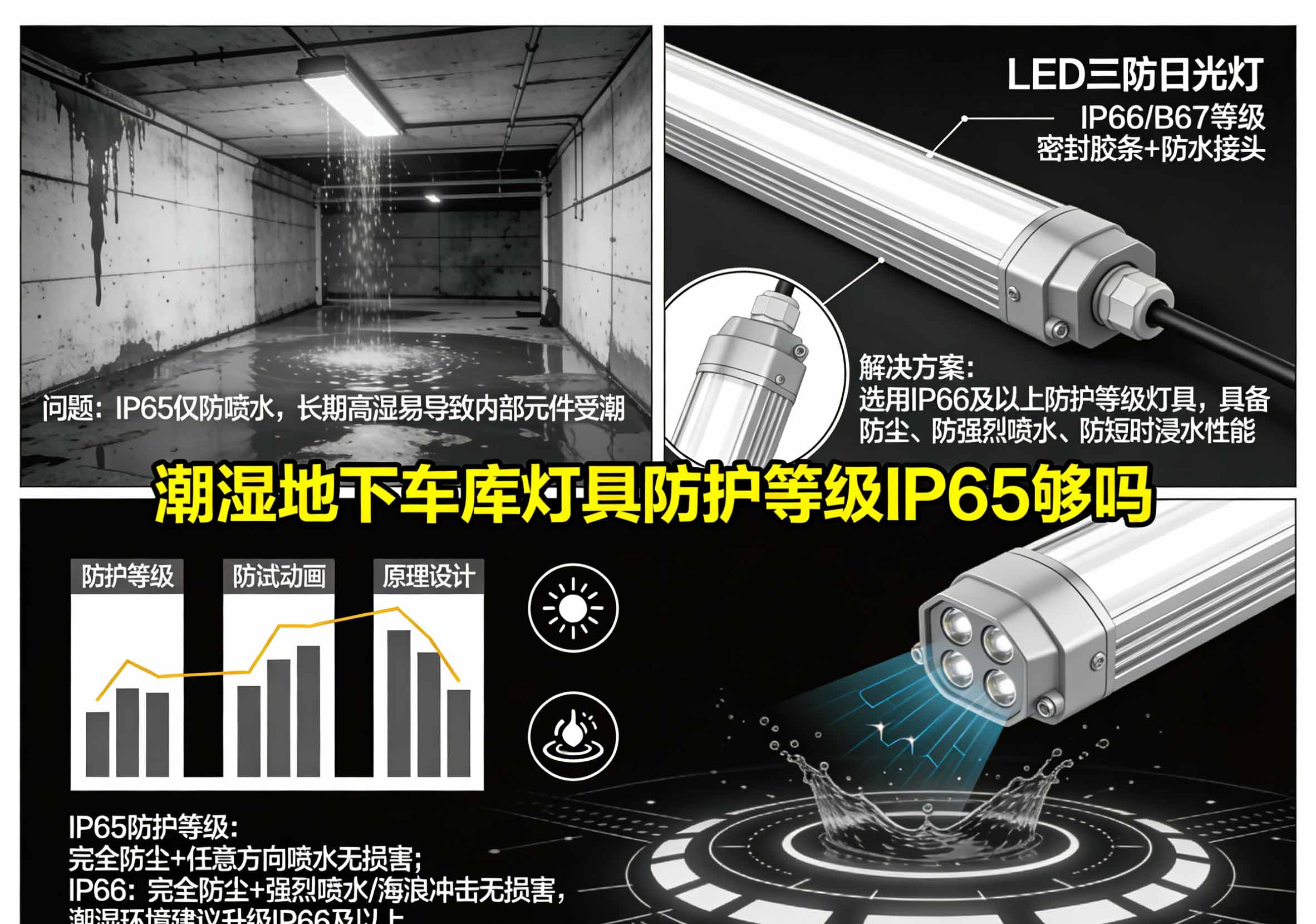 潮湿地下车库灯具防护等级IP65够吗(9) 潮湿地下车库灯具防护等级IP65够吗(9)