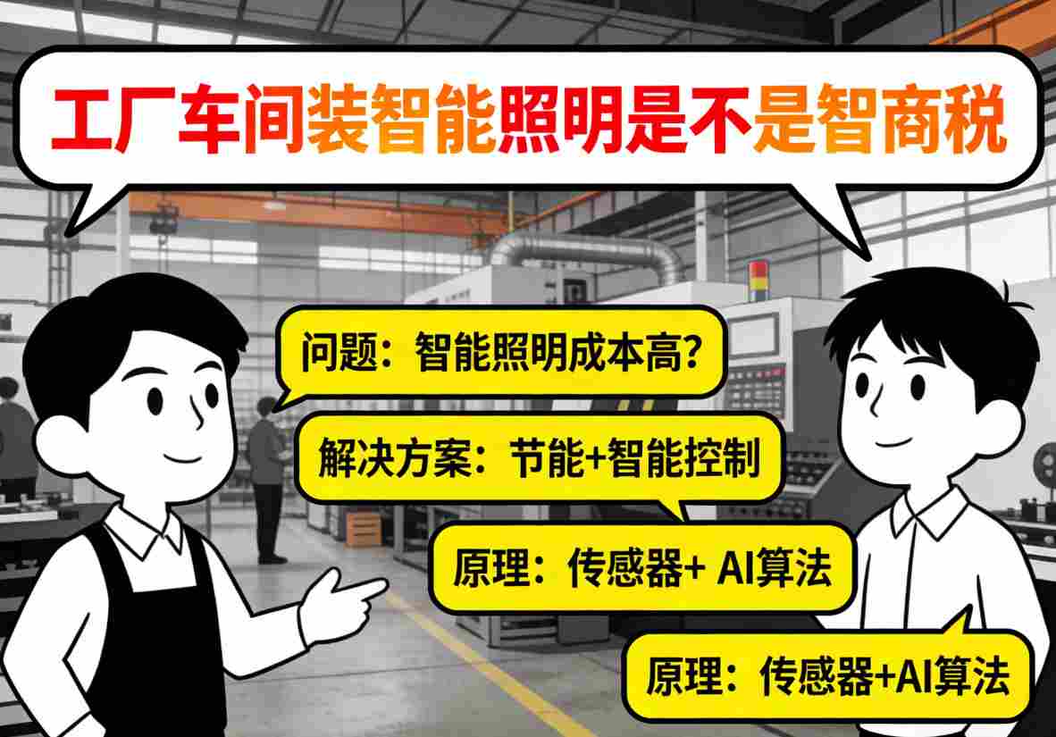 工厂车间智能照明系统数据监控后台界面展示