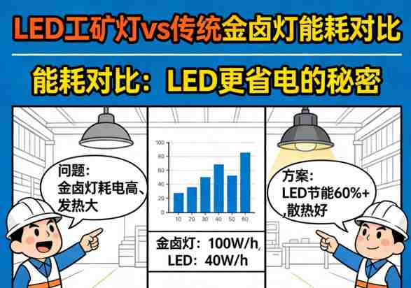 LED工矿灯实际应用与节能效果展示