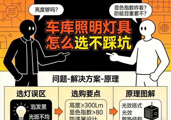 专业照明设计师为客户讲解车库灯具选择方案 提供专业建议