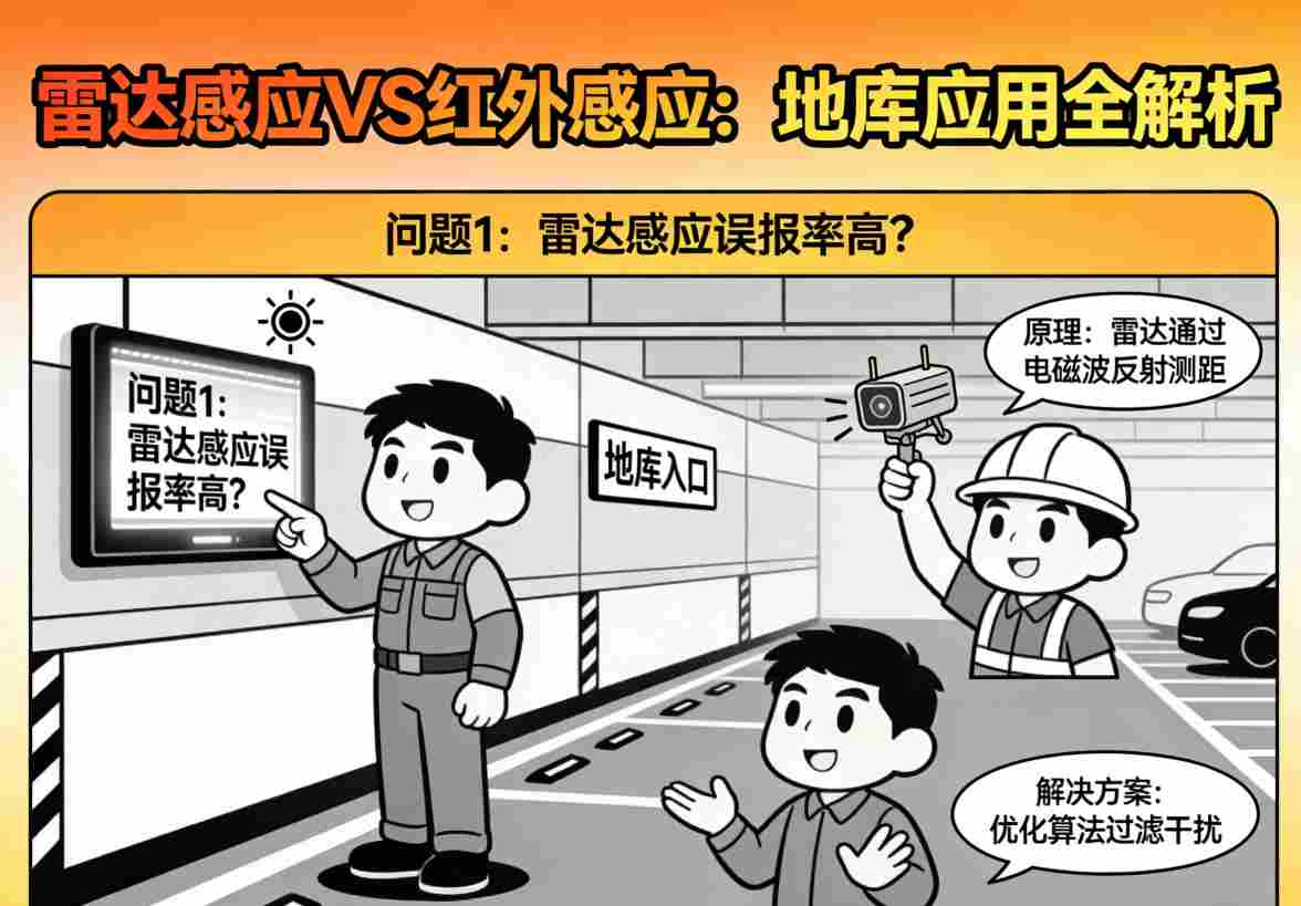 雷达感应地库灯实际节能效果展示