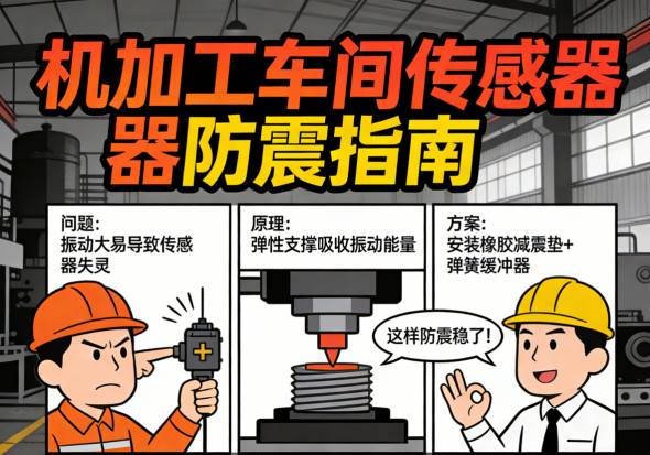 弹簧减震器安装示意图 工业传感器防震