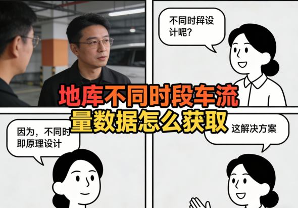 地库车流热区分析与数据流向图