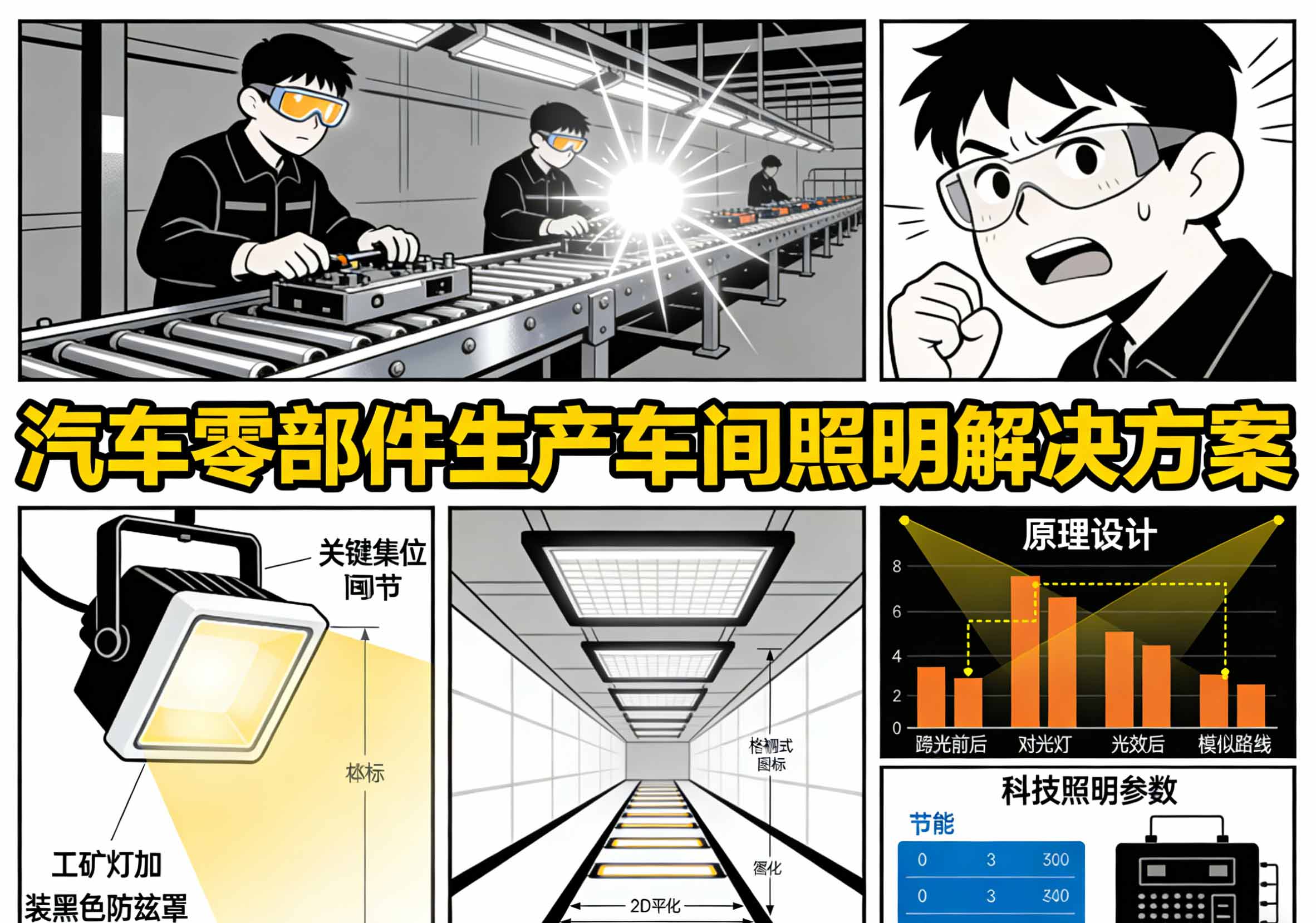 汽车零部件生产车间照明解决方案