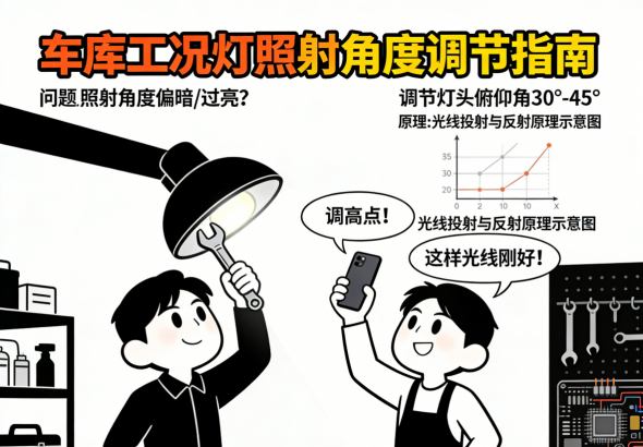 专业照明设计调试车库工况灯角度 使用仪器测量照度