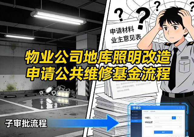 物业公司地库照明改造申请公共维修基金流程