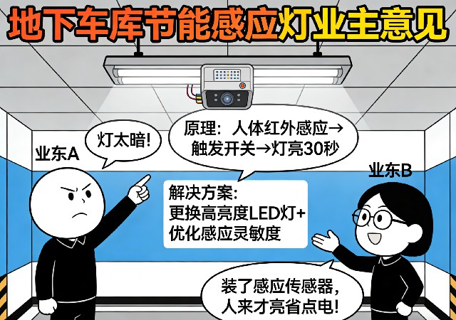 住宅小区地下车库节能感应灯业主意见表图片展示