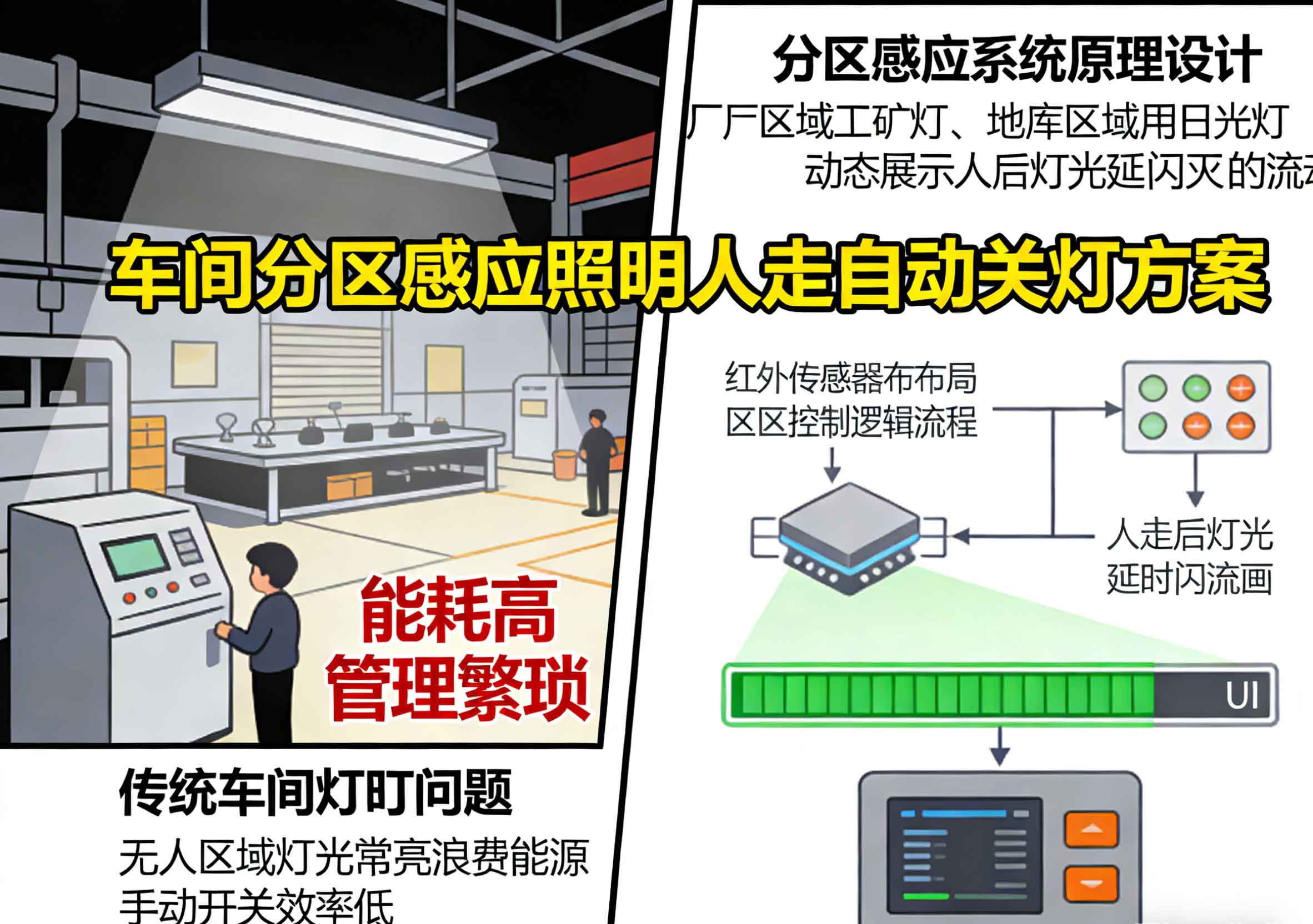 车间感应照明控制系统操作界面