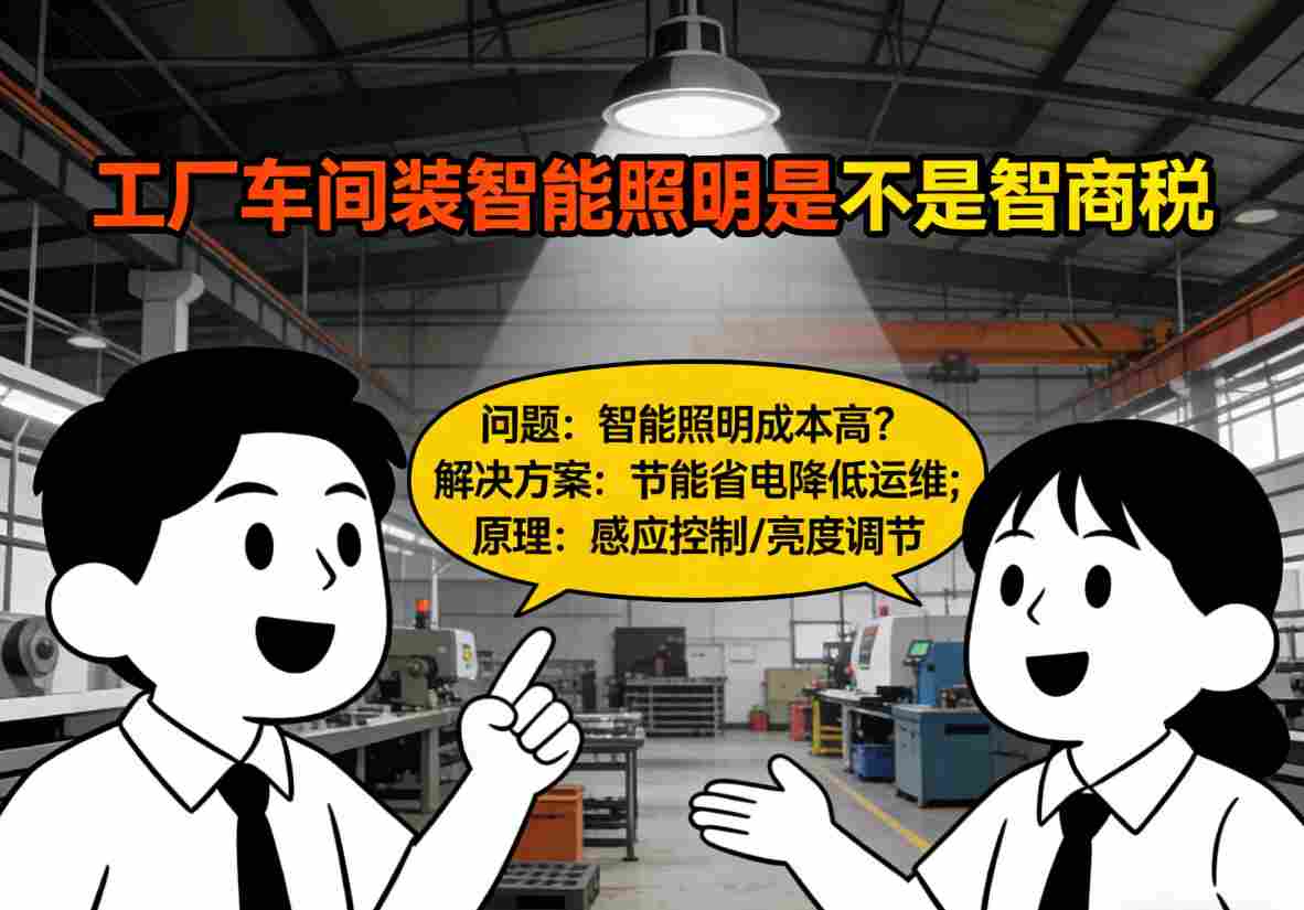 工厂电工或管理人员使用智能照明系统后台简单操作界面