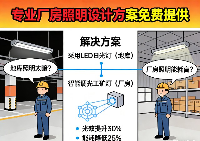 厂房照明设计方案CAD布局与灯具选型参考