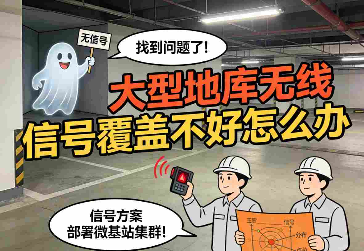 大型地库信号盲区与网络覆盖问题实景图