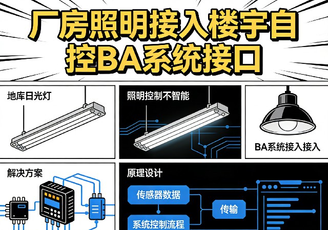 厂房照明接入楼宇自控BA系统接口示意图