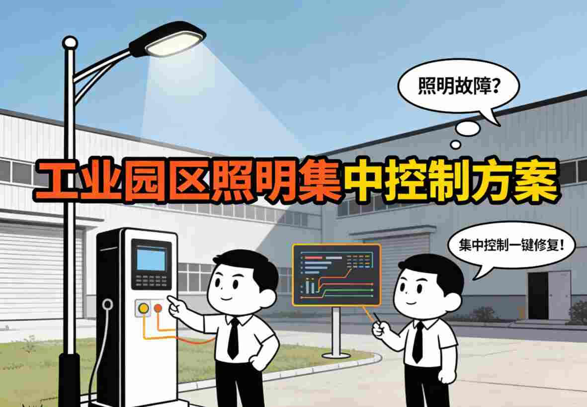 工业园区集中控制中心大屏展示 路灯车间照明统一监控