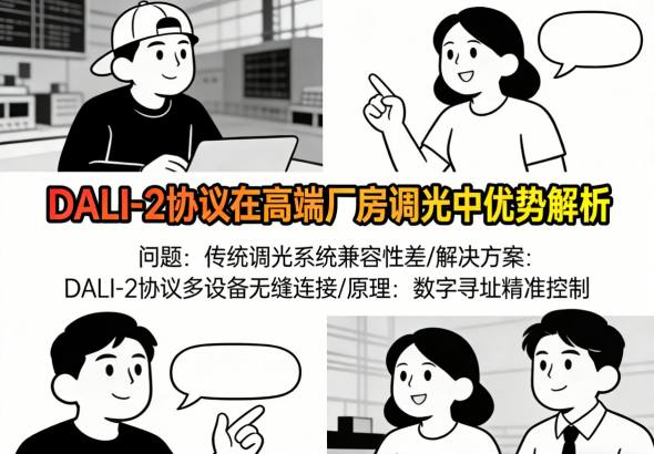 采用DALI-2协议的高端厂房照明实景