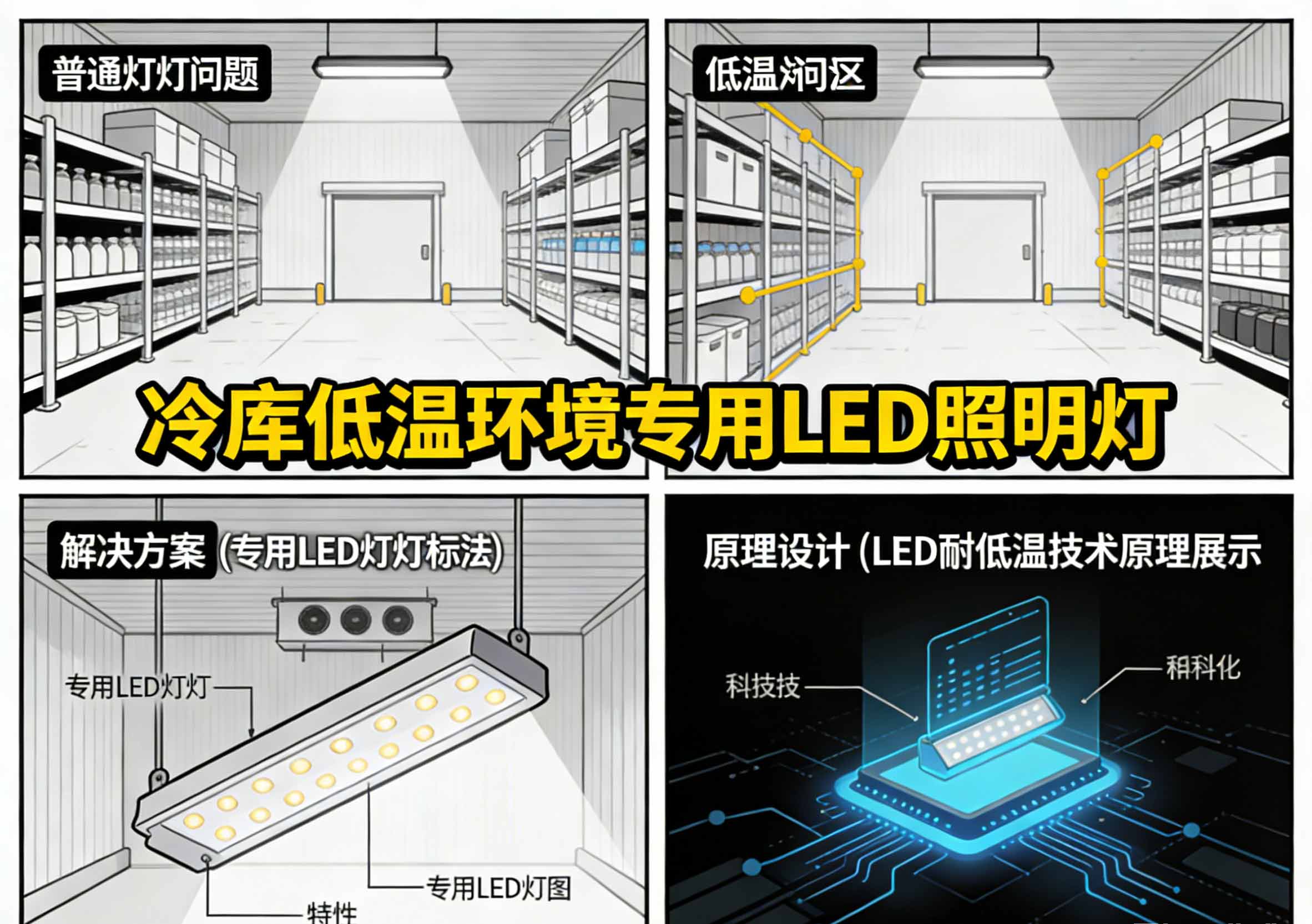 高顶仓库照明改造效果图