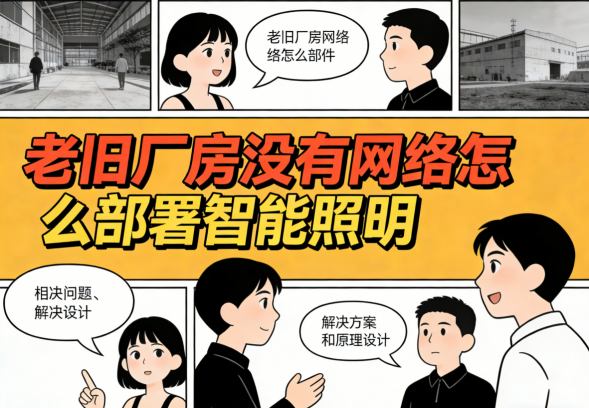 老旧厂房智能照明改造后实景-无网络依赖