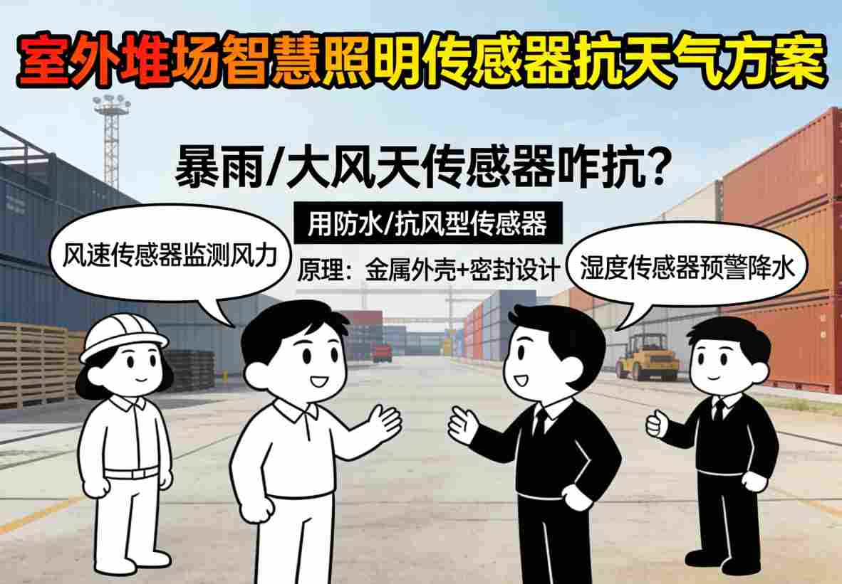 红外热释电传感器室外堆场安装示意图