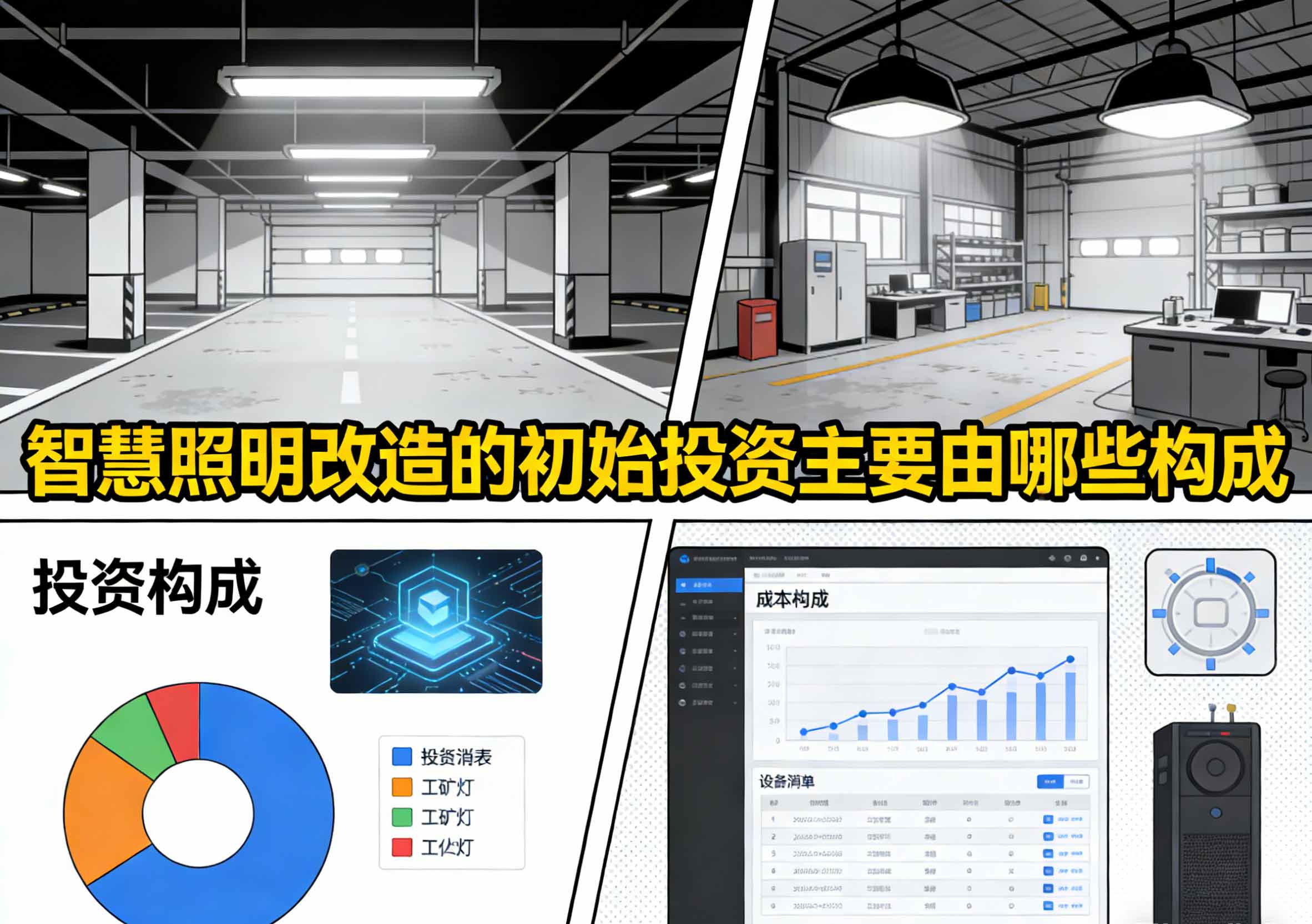 智慧照明改造的初始投资主要由哪些构成