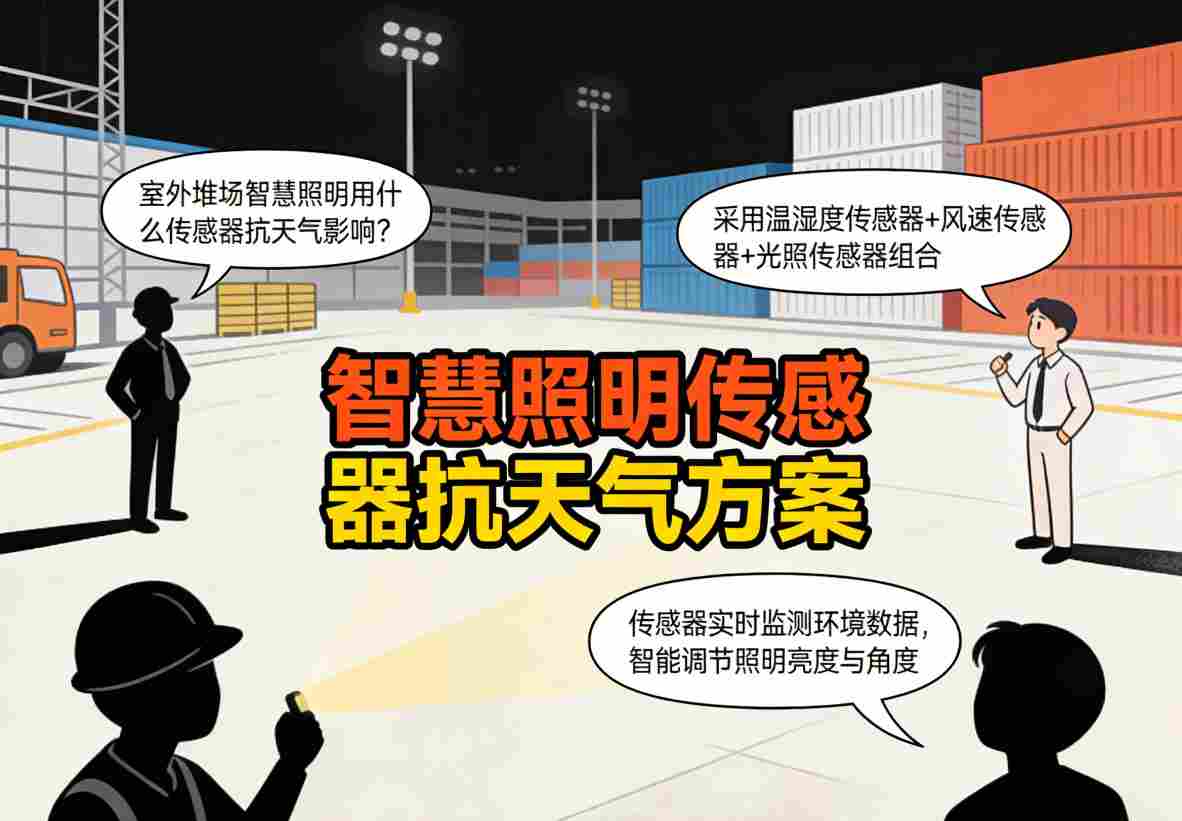 室外堆场智慧照明传感器IP防护等级示意图