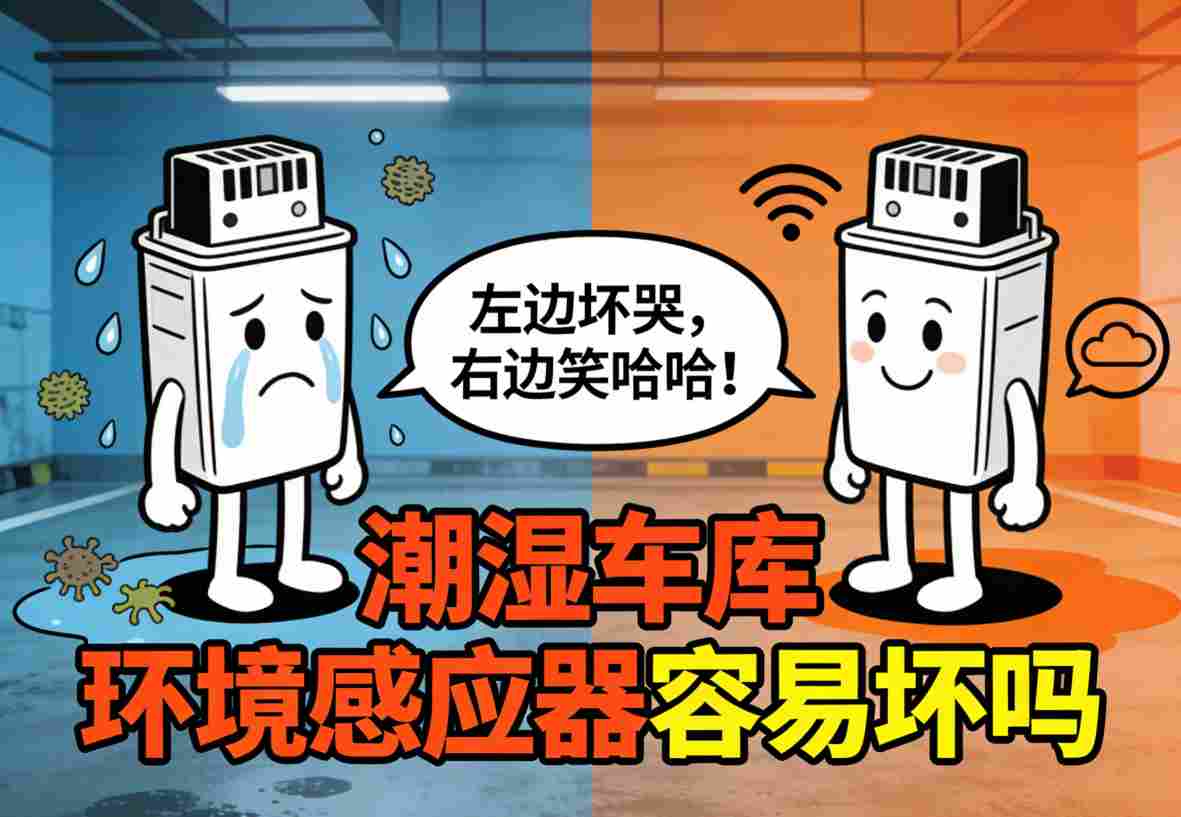 车库感应器正确与错误安装位置示意图