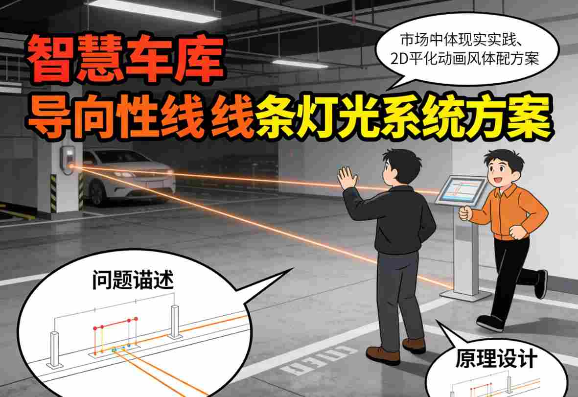 智慧车库线条灯动态导向效果展示