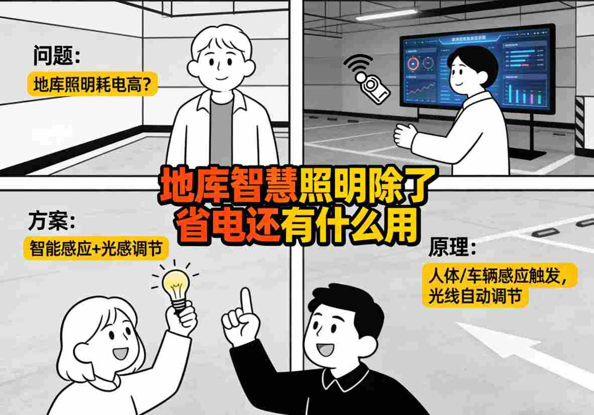 智慧照明实现车位引导与寻车功能演示