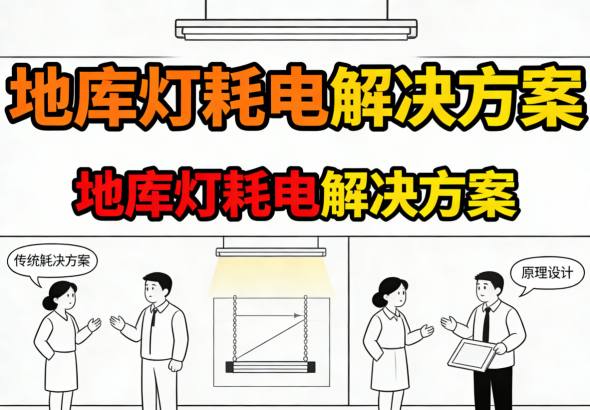 地库日光灯改造后明亮节能实景效果