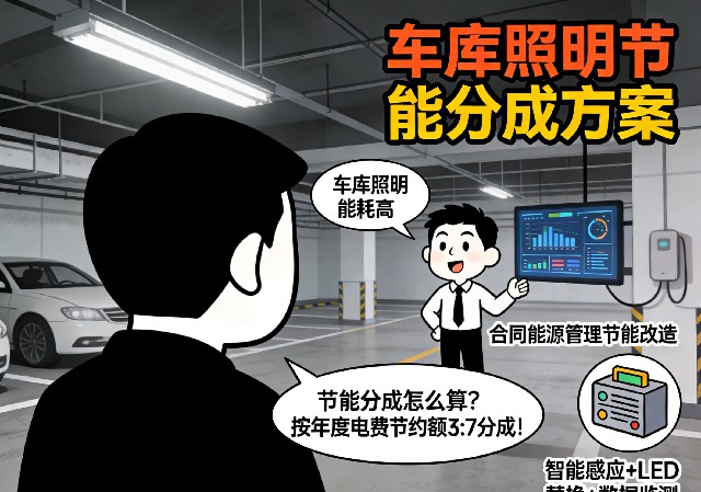 车库照明节能分成模式收益分析图表