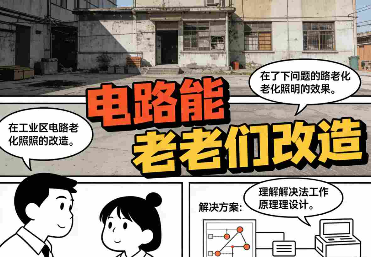 老旧工业区电路老化危害图解 短路起火风险高