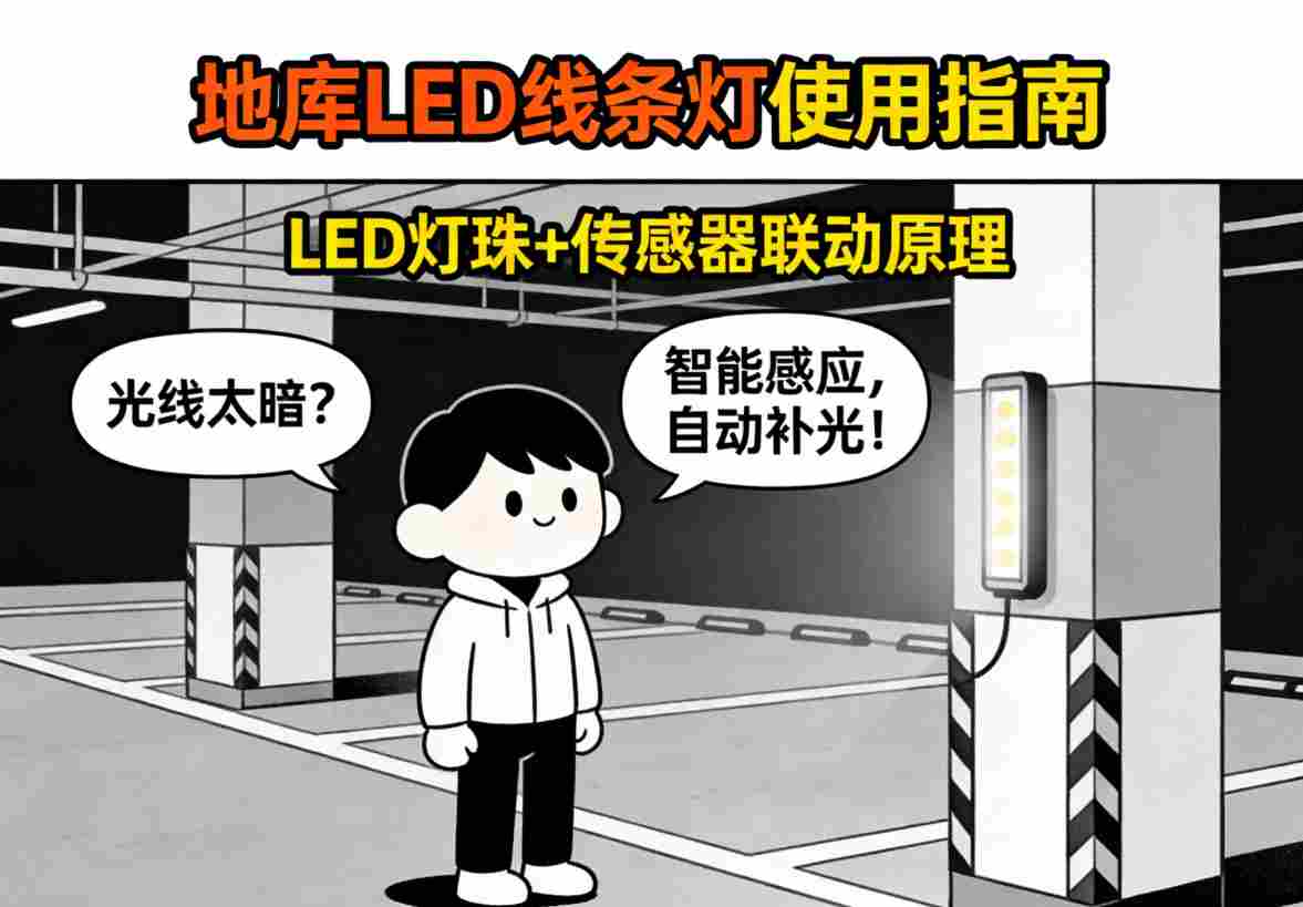 地库专用LED线条灯4 安装效果展示