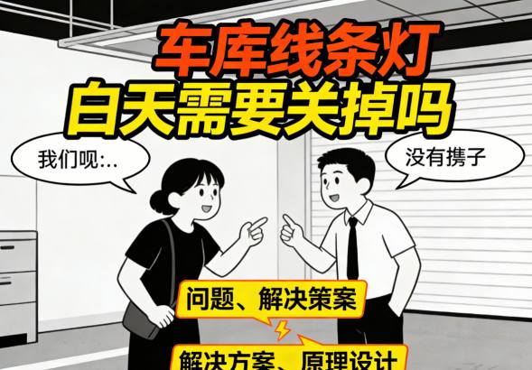 完全无窗的地下车库照明 白天也需要开启线条灯