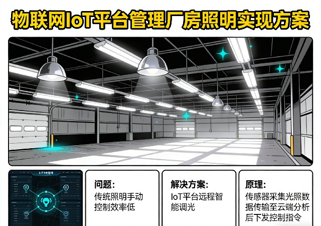物联网平台管理厂房照明后台监控界面