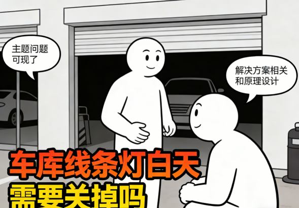 智能感应控制的车库线条灯系统 实现按需照明