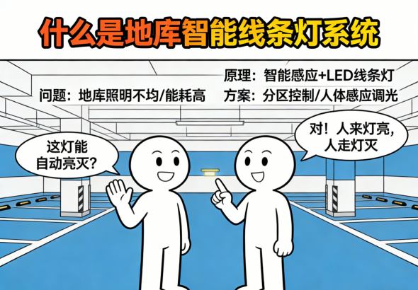 地库智能线条灯导向功能应用示意