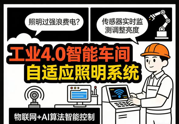 智能车间自适应照明传感器布局图 环境感知系统