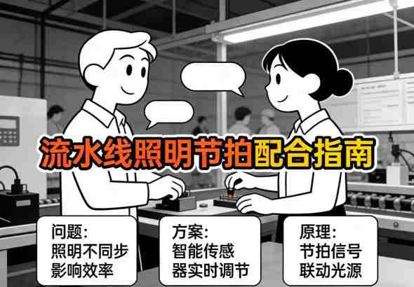 包装工位照明示意图 流水线生产照明