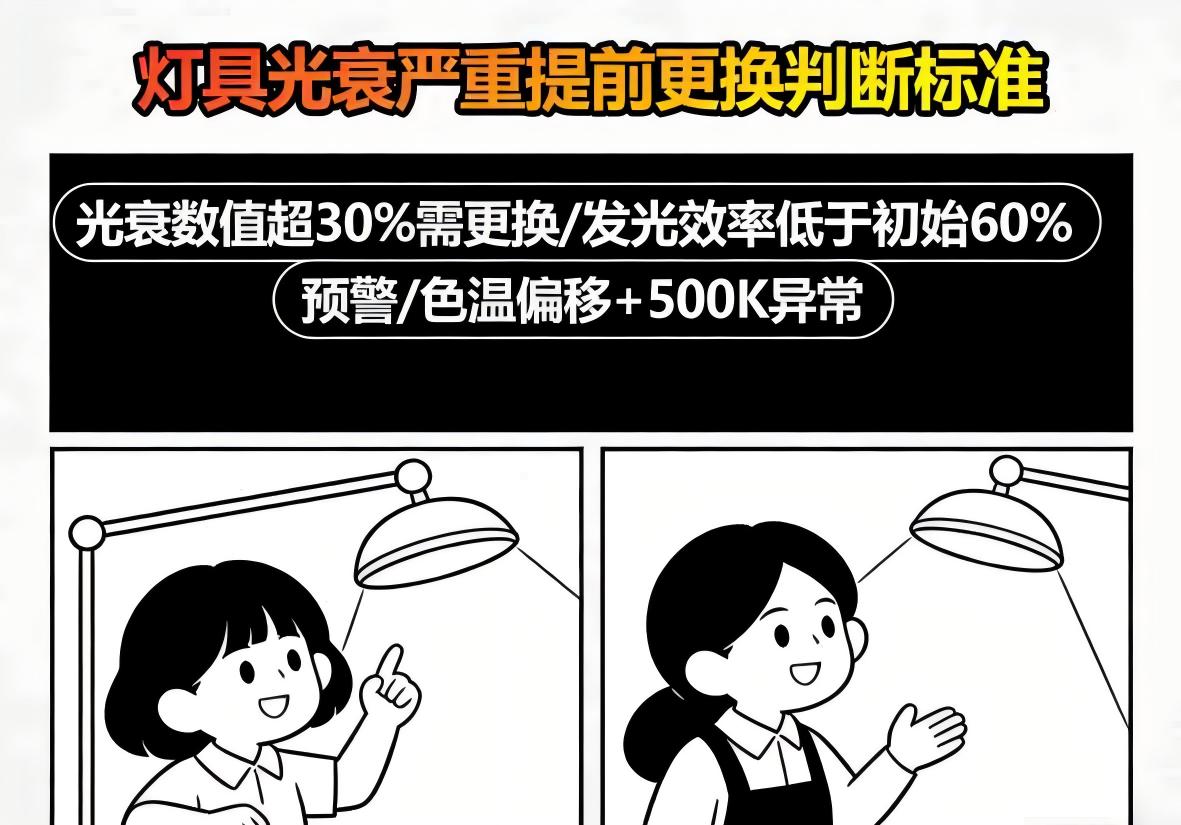 灯具光衰测试方法 亮度对比测量示意图