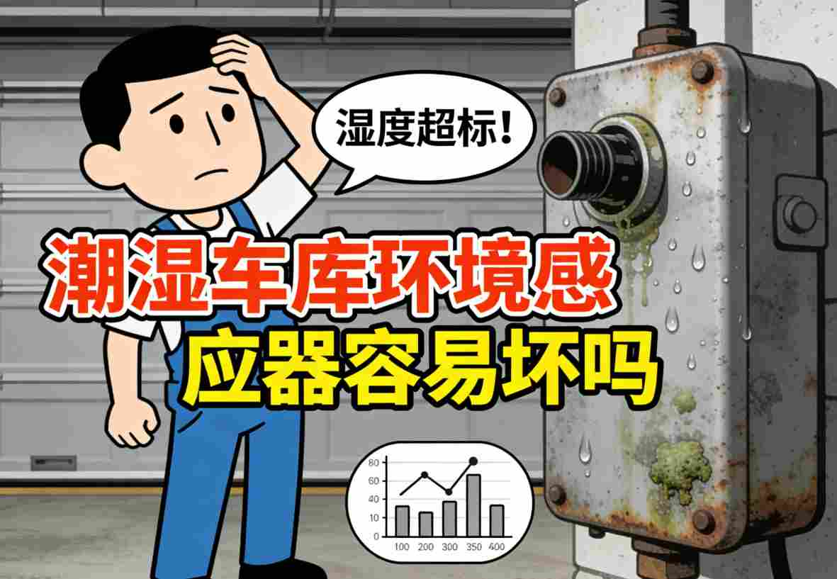 潮湿车库环境实拍-墙面水汽与冷凝水