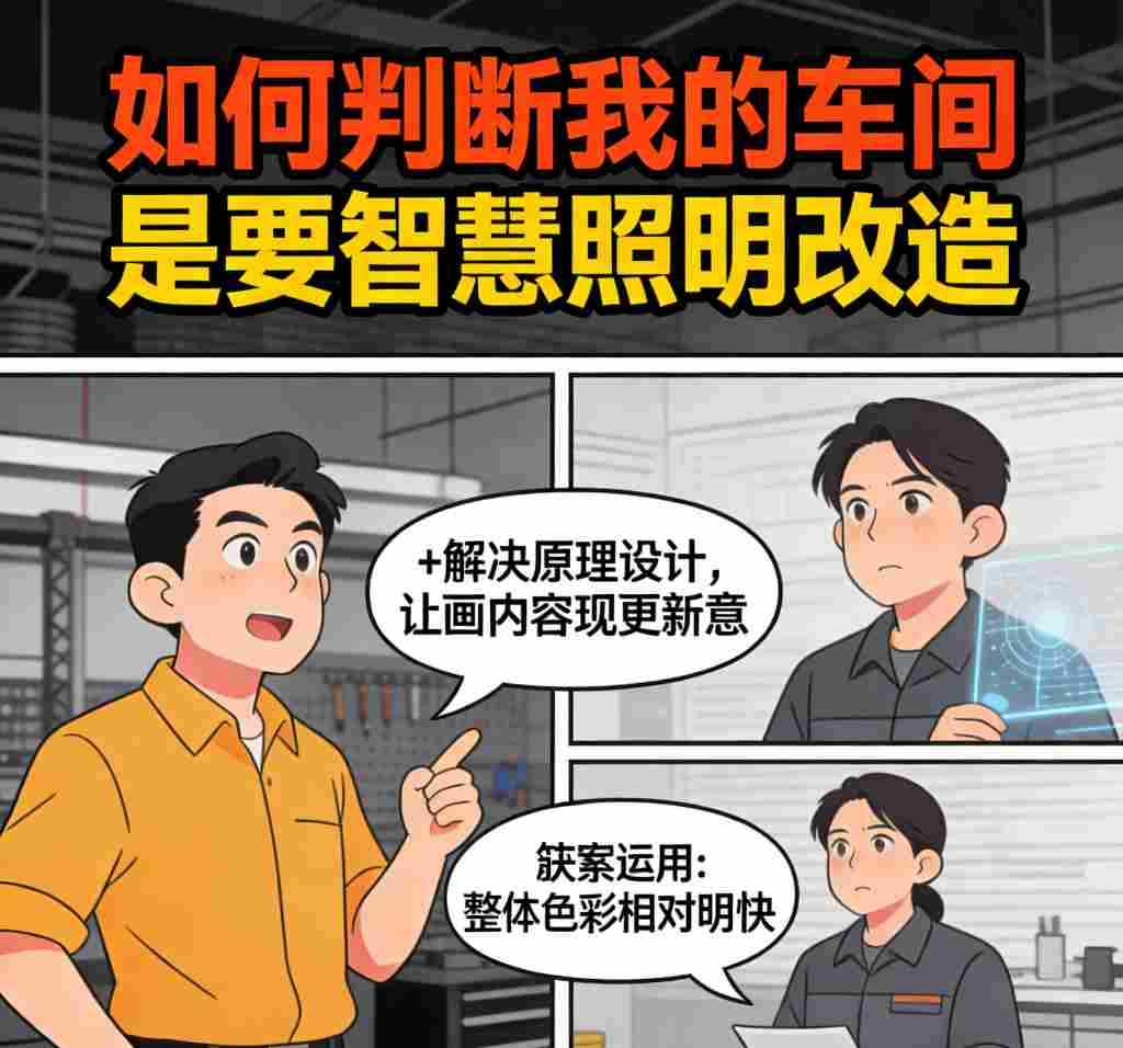 智慧照明改造前后对比效果图-节能与光线提升