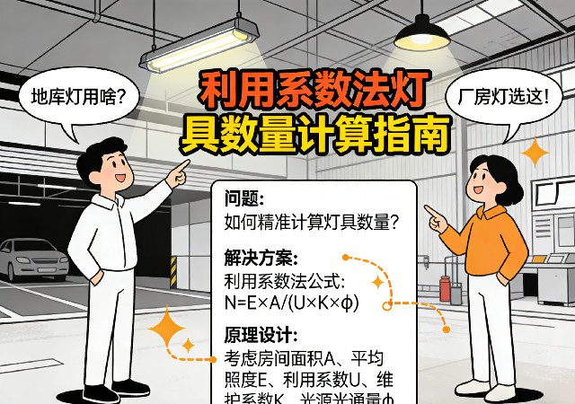 利用系数法计算灯具数量公式图示与参数说明