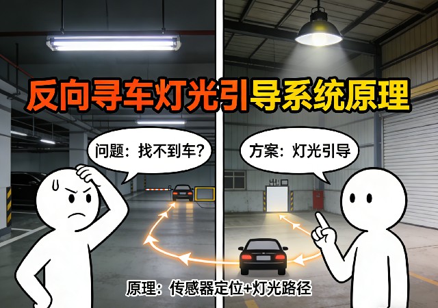 反向寻车灯光引导系统实际应用场景
