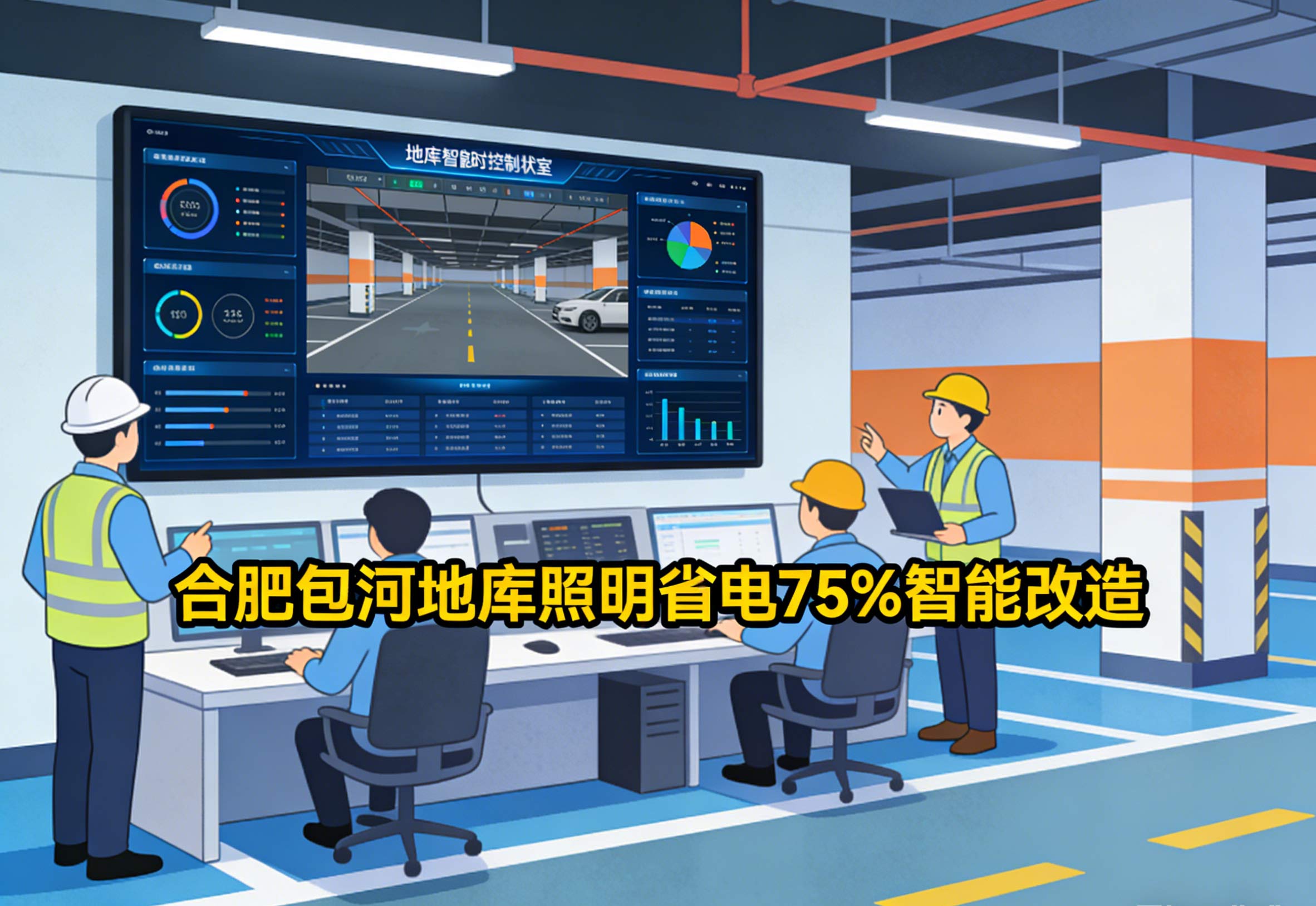 合肥包河地库照明省电75%智能改造